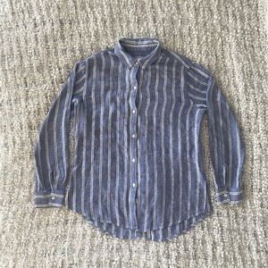 RAILS- relaxed button down stripped shirt